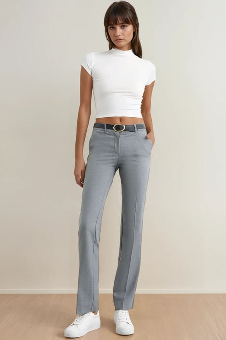 Hoge Taille Rechte Pijpen Broek - Image 1