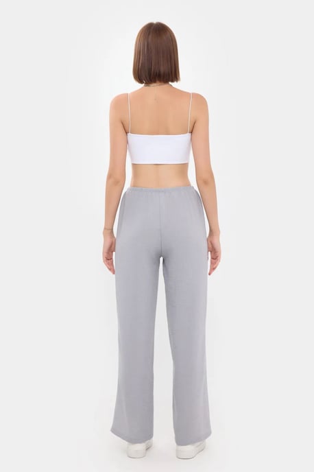 High-Waist Straight-Leg Trousers with Drawstring - Image 4