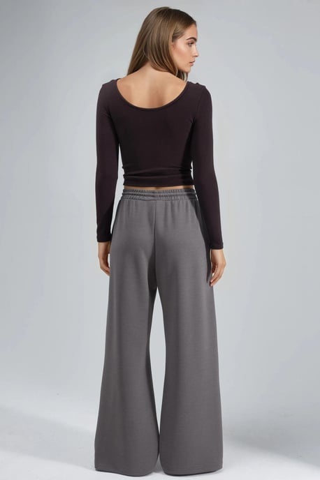 Ribbed Drawstring Waist Pants - Image 3