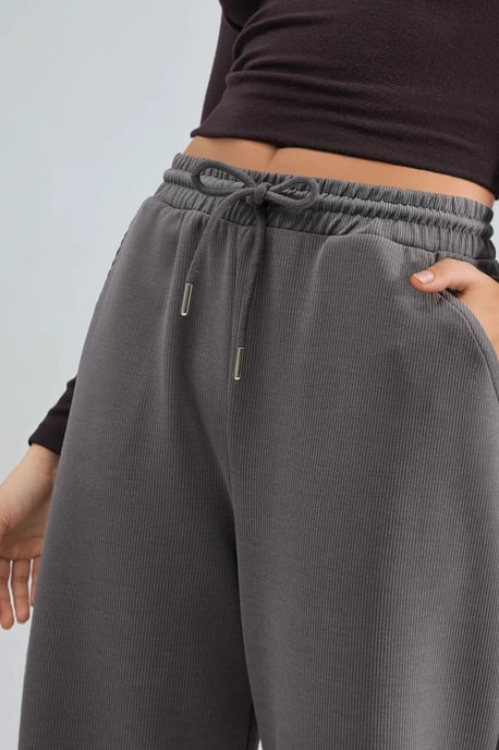 Ribbed Drawstring Waist Pants - Image 4