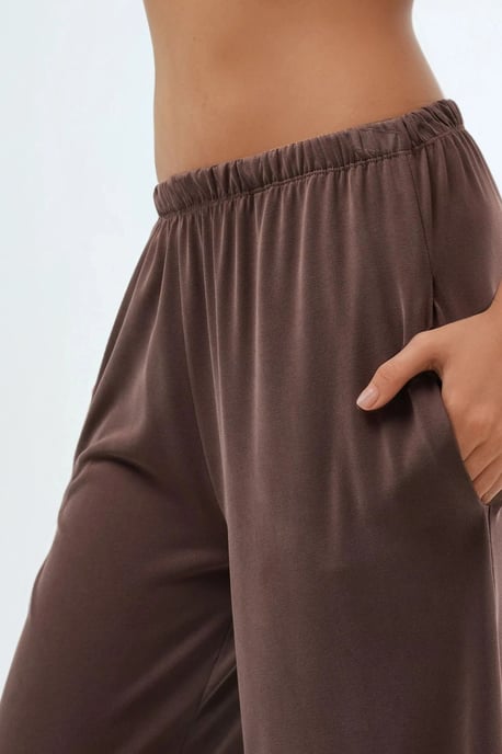 Elastische Taille Rechte Leg Modal Broek - Image 5