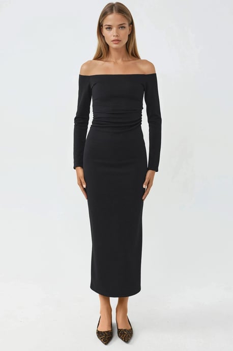 Off-Shoulder Bodycon Maxi Dress - Image 4