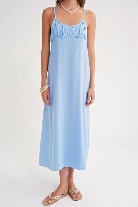 Halsketting Maxi-jurk met Gekoekte Details - Image 6