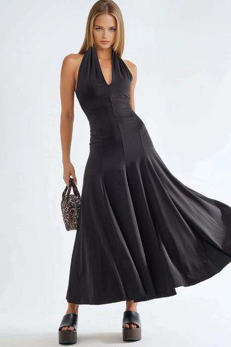 Halternekk Maxi-jurk - Image 1