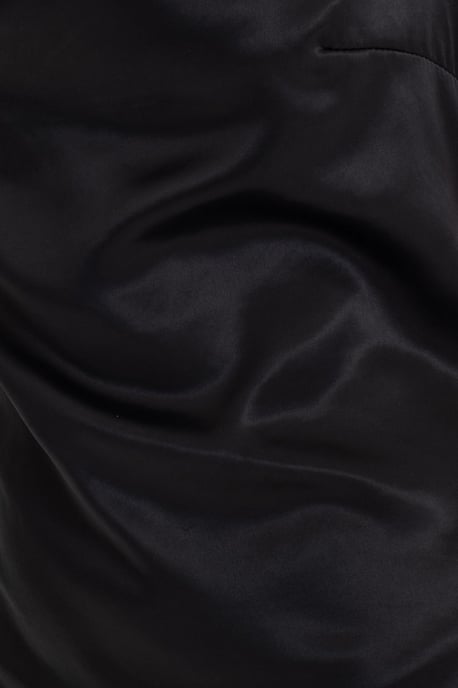 Satin Cowl Neck Spaghetti Band Slits Maxi Klänning - Image 4
