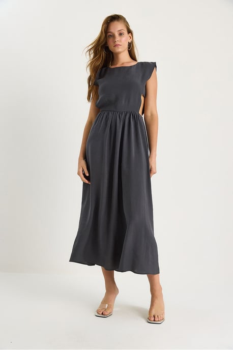 Cut Out Detailed Midi Dress - Image 2