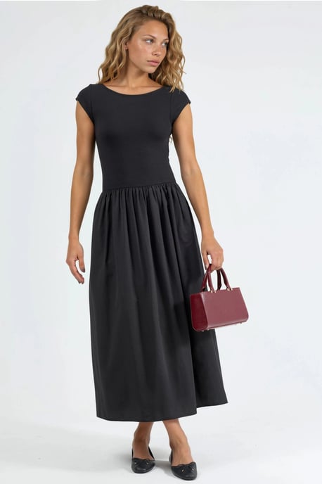 Casual Midi-jurk met Ronde Hals - Image 1