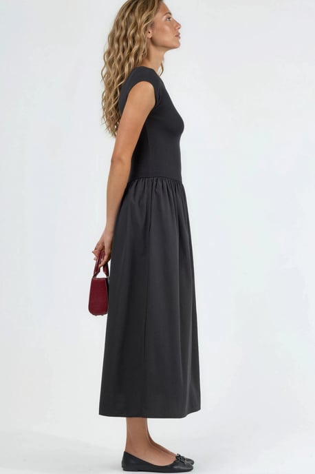 Casual Midi-jurk met Ronde Hals - Image 4