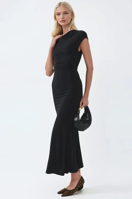 Midi-jurk met stenen accessoire - Image 2