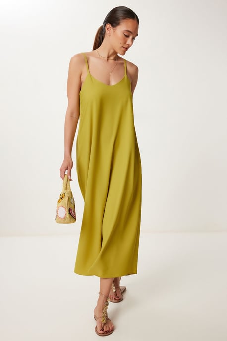 Losse Fit Midi-jurk met U-hals - Image 2