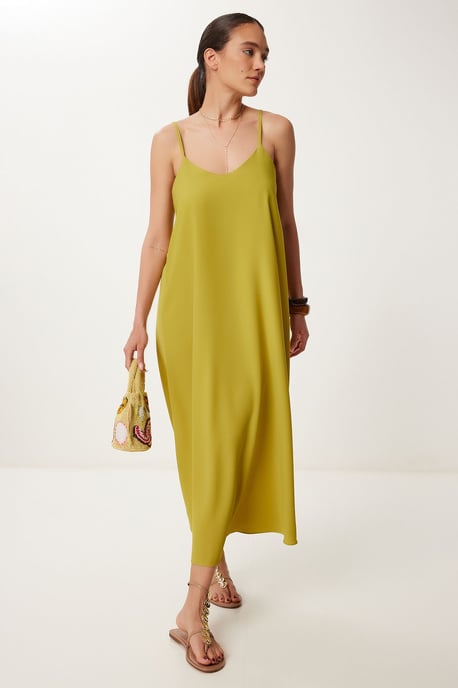 Losse Fit Midi-jurk met U-hals - Image 3