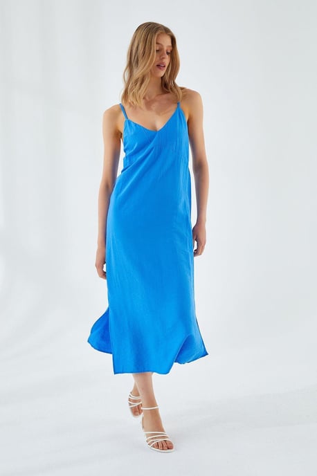 V-hals Split Midi-jurk - Image 2