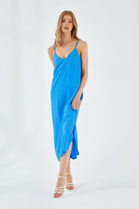 V-hals Split Midi-jurk - Image 3