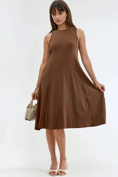 Mouwloze Midi-jurk met Zakken - Image 2