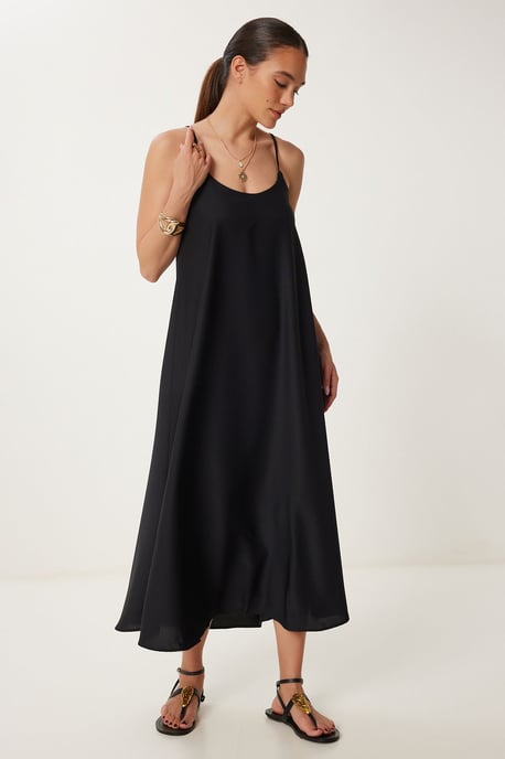 Losse Midi Jurk met U-Hals - Image 3