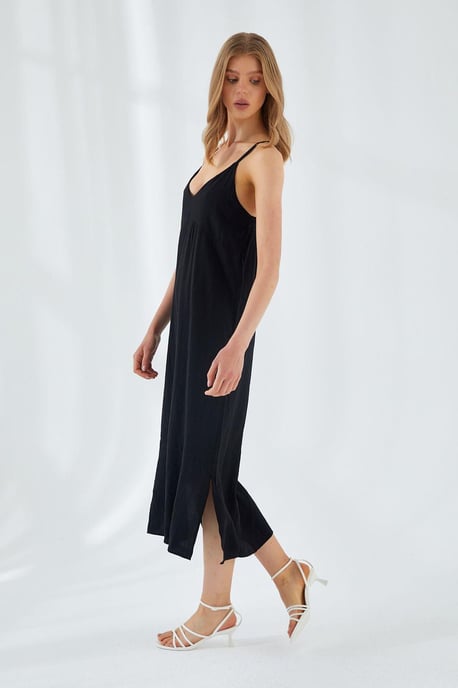 V-hals Split Midi Jurk - Image 2