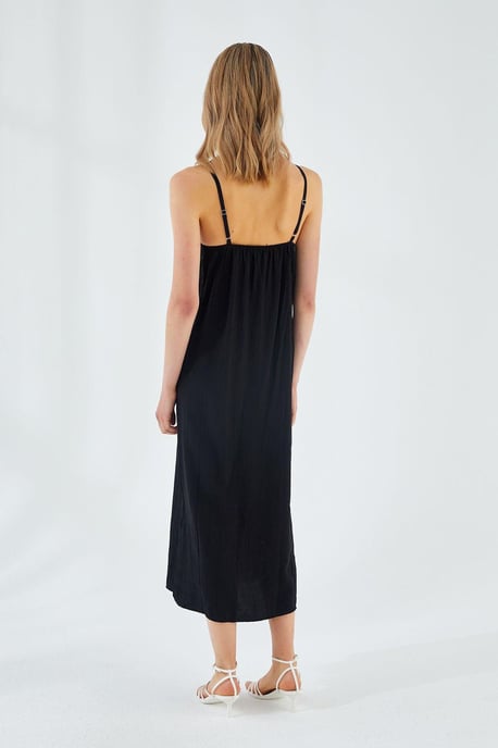 V-hals Split Midi Jurk - Image 6