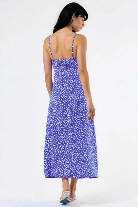 Bloemen Midi Slip Dress met Hartkraag - Image 3