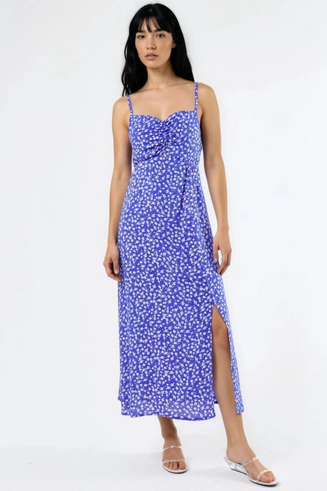 Bloemen Midi Slip Dress met Hartkraag - Image 5