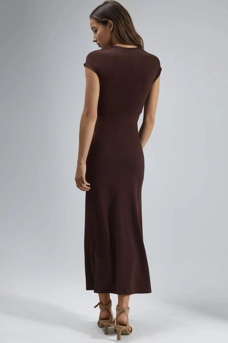 Midi-jurk met stenen accessoire - Image 4