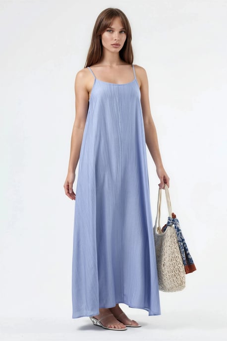 Lange Mouw U-Hals Midi Jurk - Image 3
