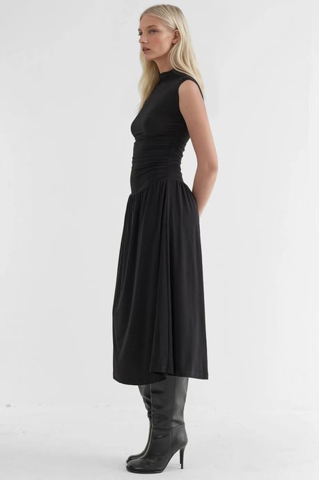 Comfort Fit Midi-jurk met ronde hals - Image 3
