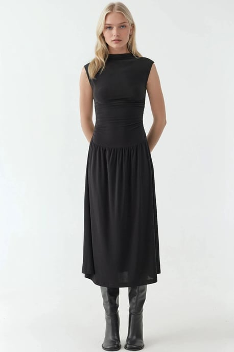 Comfort Fit Midi-jurk met ronde hals - Image 6