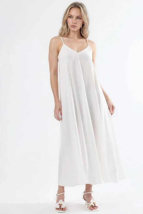 V-Neck Midi Slip Dress - Image 4