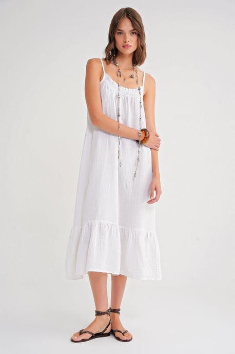 Midi Musseline Jurk met Ruffles - Image 3