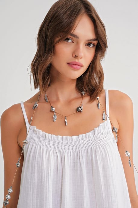 Midi Musseline Jurk met Ruffles - Image 4