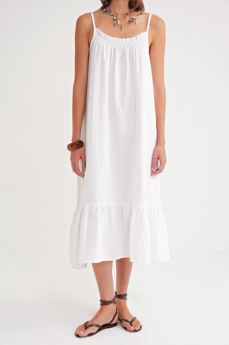 Midi Musseline Jurk met Ruffles - Image 6