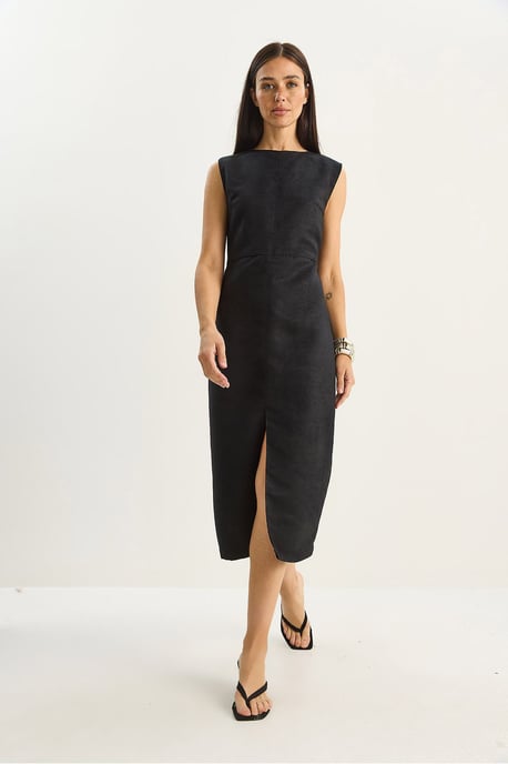 Faux Suede Midi Klänning - Image 2