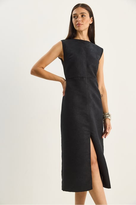Faux Suede Midi Klänning - Image 4