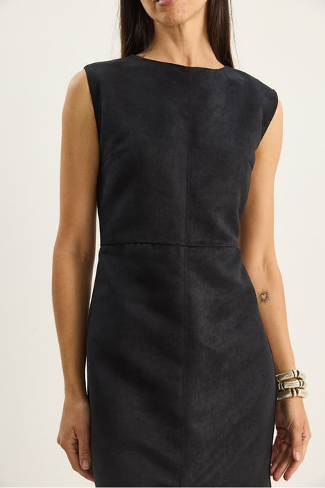 Faux Suede Midi Klänning - Image 5