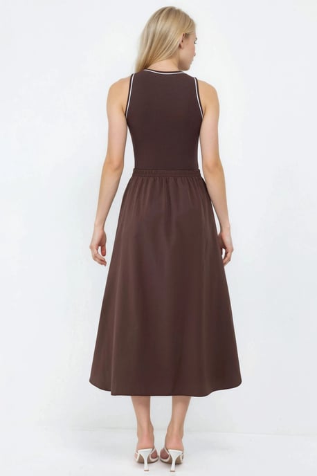 Mouwloze Midi-jurk met Ronde Hals - Image 4