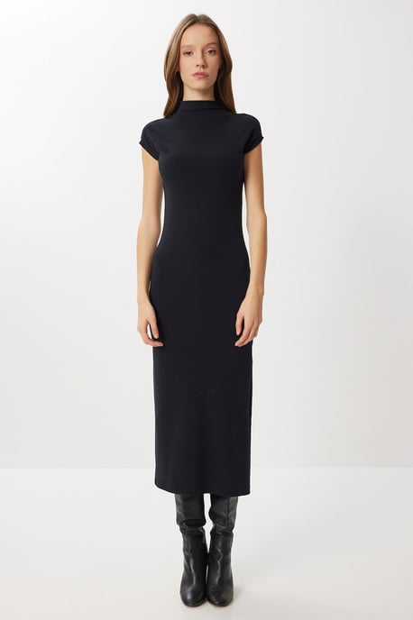 Bodycon midi-jurk met halve turtleneck - Image 2