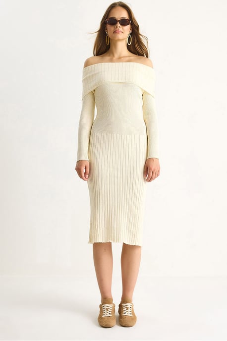 Ribbed Midi Dress - Image 1