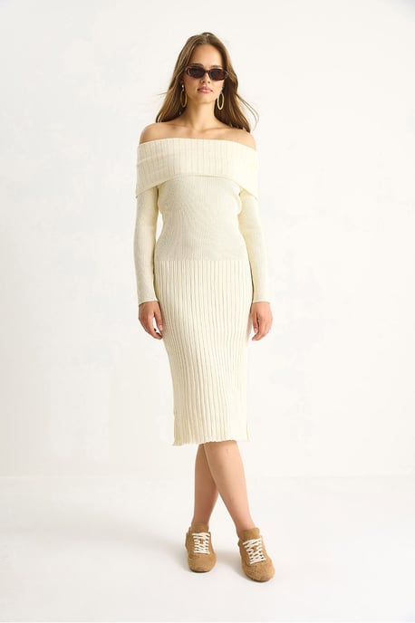 Ribbed Midi Dress - Image 2