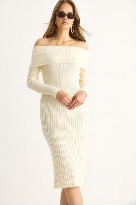 Ribbed Midi Dress - Image 4