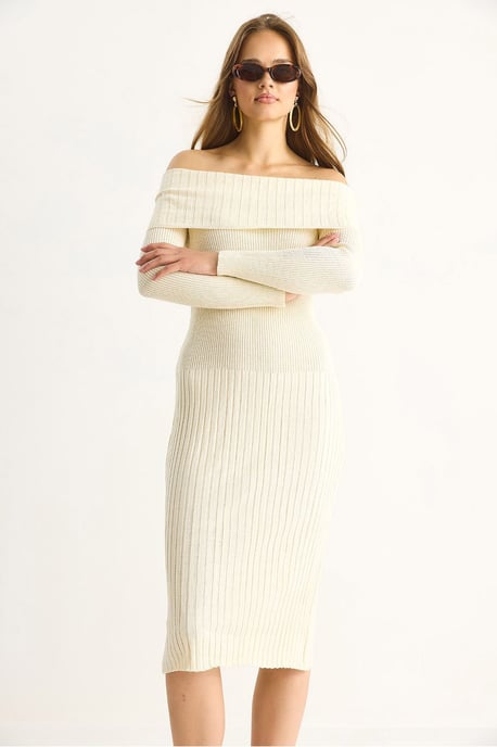 Ribbed Midi Dress - Image 5