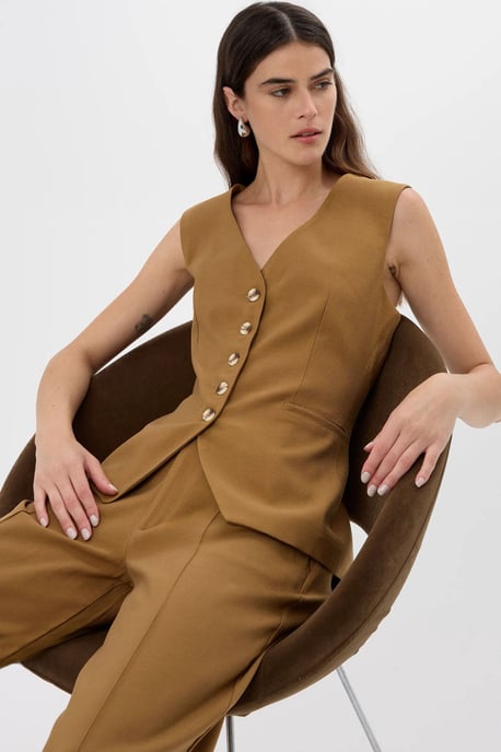 Geknoopte Effen Vest - Image 4