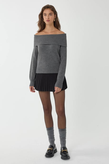 Off-Shoulder Stickad Tröja - Image 3