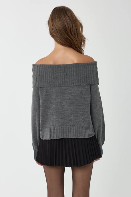 Off-Shoulder Stickad Tröja - Image 4