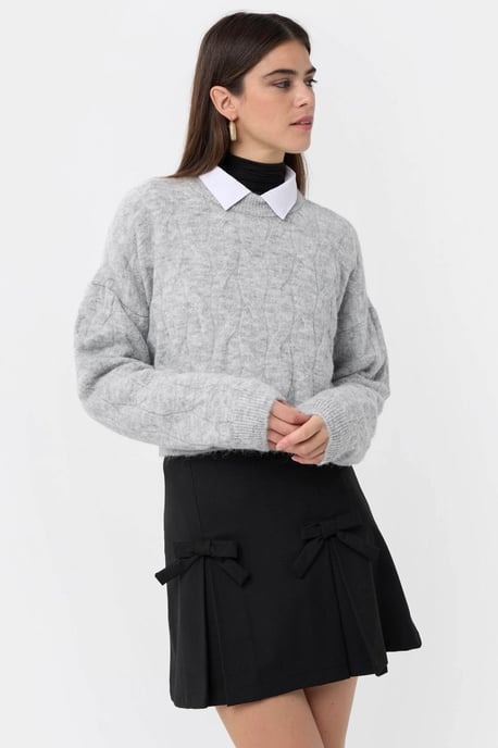 Stickad höghalssweater - Image 3