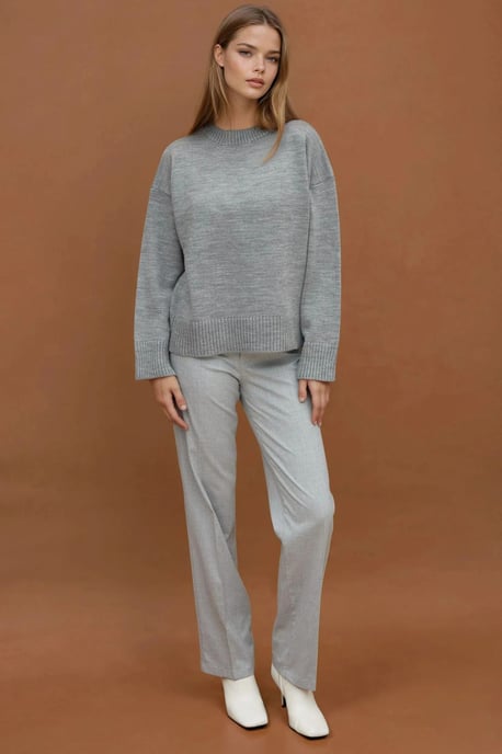 Crew Neck Cozy Sweater - Image 4
