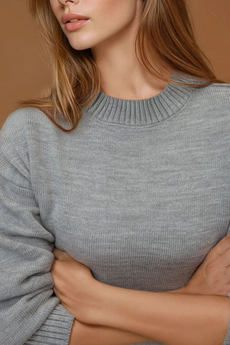 Crew Neck Cozy Sweater - Image 5