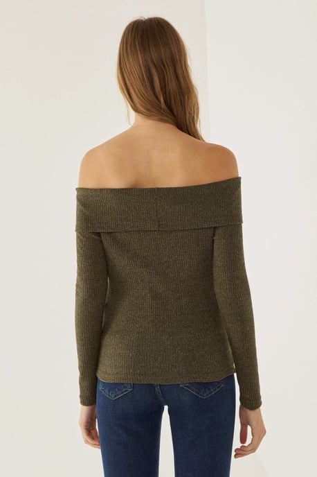 Off Shoulder Jersey Top - Image 4