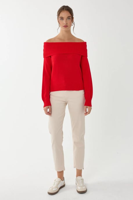 Off Shoulder Knit Sweater - Image 2