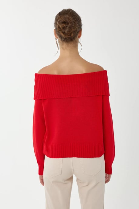 Off Shoulder Knit Sweater - Image 5