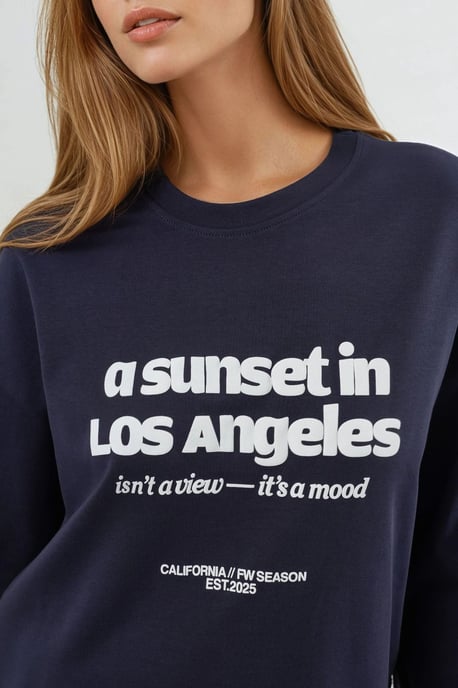 Ontspannen Pasvorm Lange Mouw Crew Neck Top met Achterafdruk - Image 6